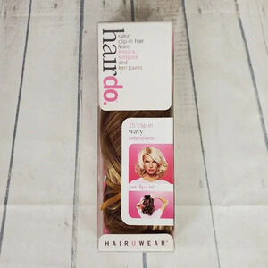 Jessica Simpson Hair Do Clip In Hair Extensions 15" Wavy Glazed  Strawberry